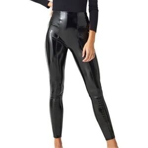 Spanx Faux Patent Leather Leggings black large